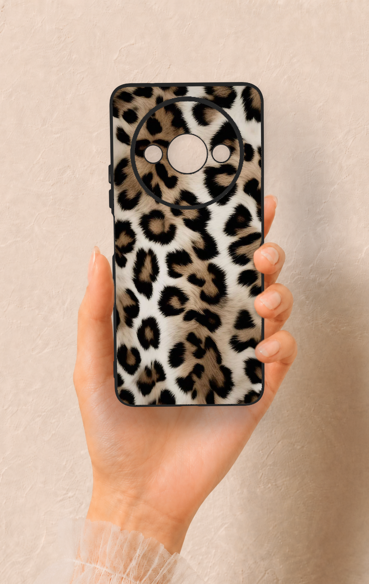 Redmi A3 Uyumlu Leopar Derisi Desenli Silikon Kılıf