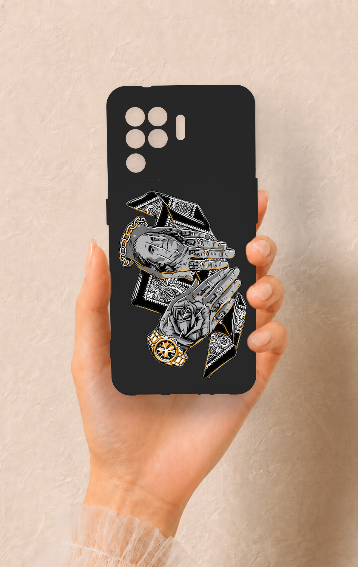 Oppo Reno 5 Lite Uyumlu Self Made Desenli Silikon Kılıf