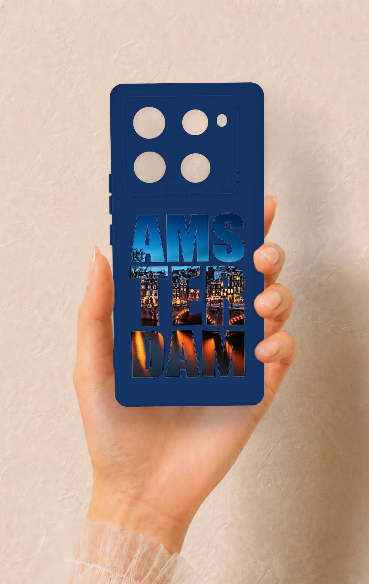 İnfinix Note 40 Pro Uyumlu Amsterdam Desenli Silikon Kılıf