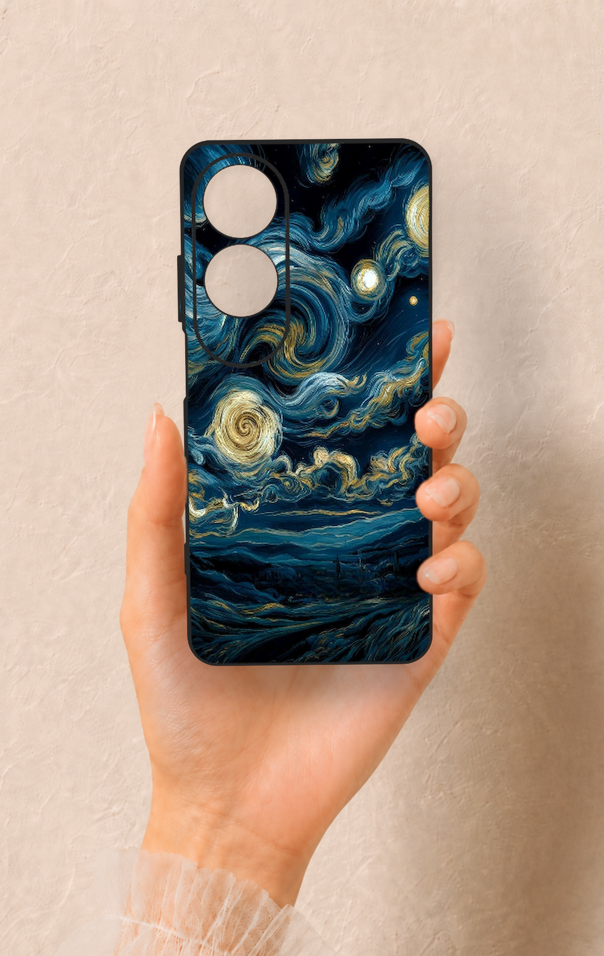 Oppo A60 Uyumlu Yıldızlı Gece Desenli Silikon Kılıf