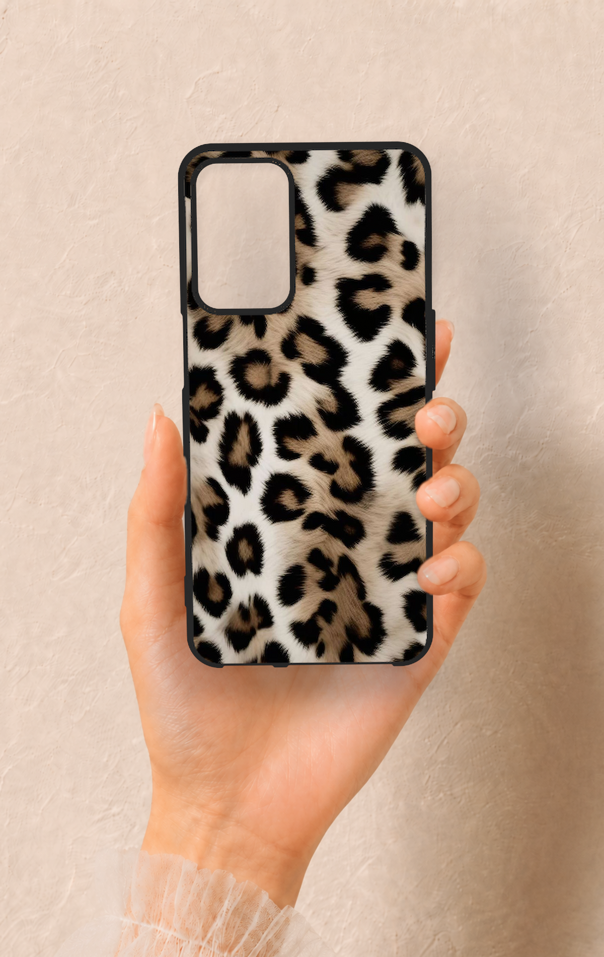 Oppo A16 Uyumlu Leopar Derisi Desenli Silikon Kılıf