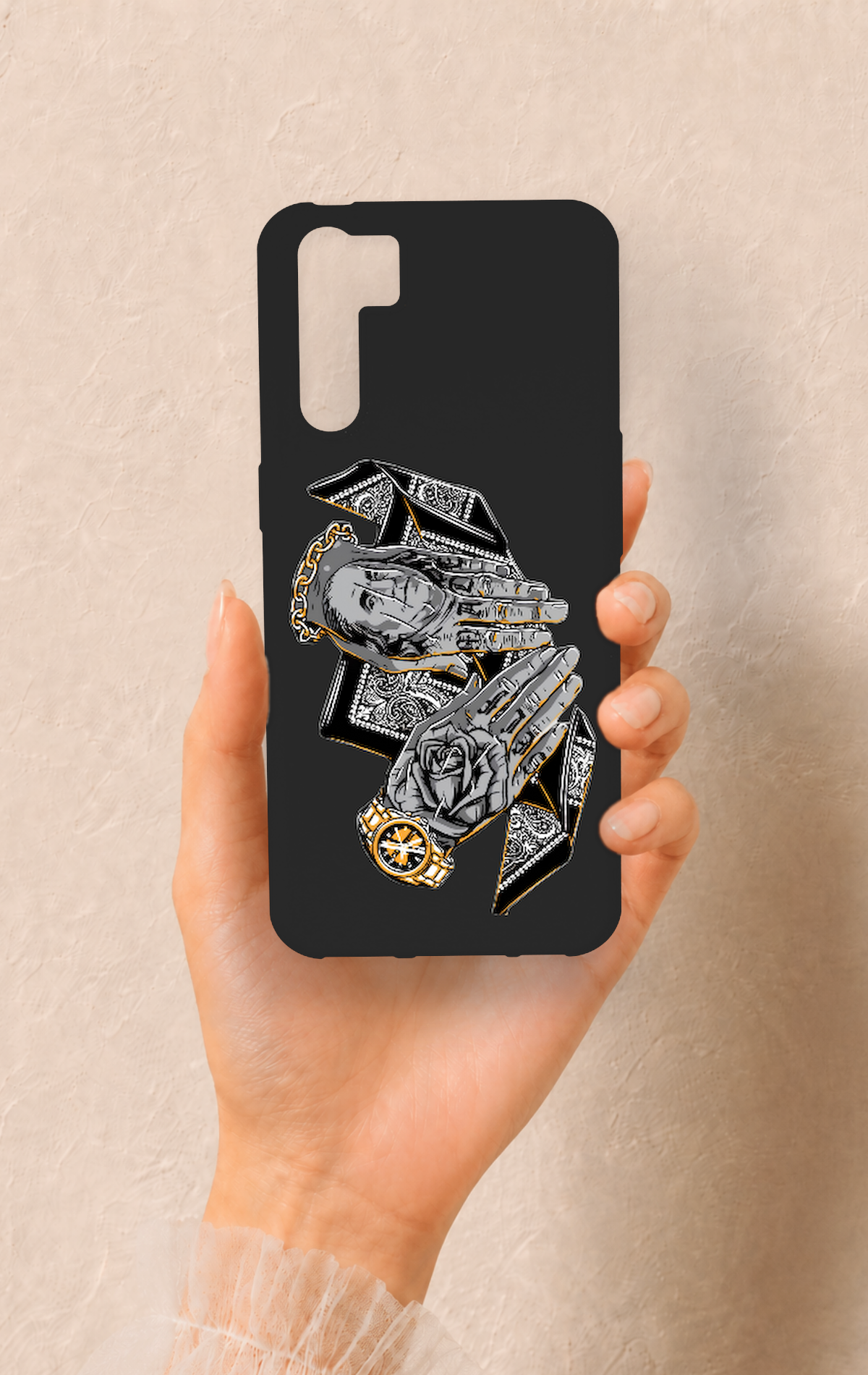 Oppo A91 Uyumlu Self Made Desenli Silikon Kılıf