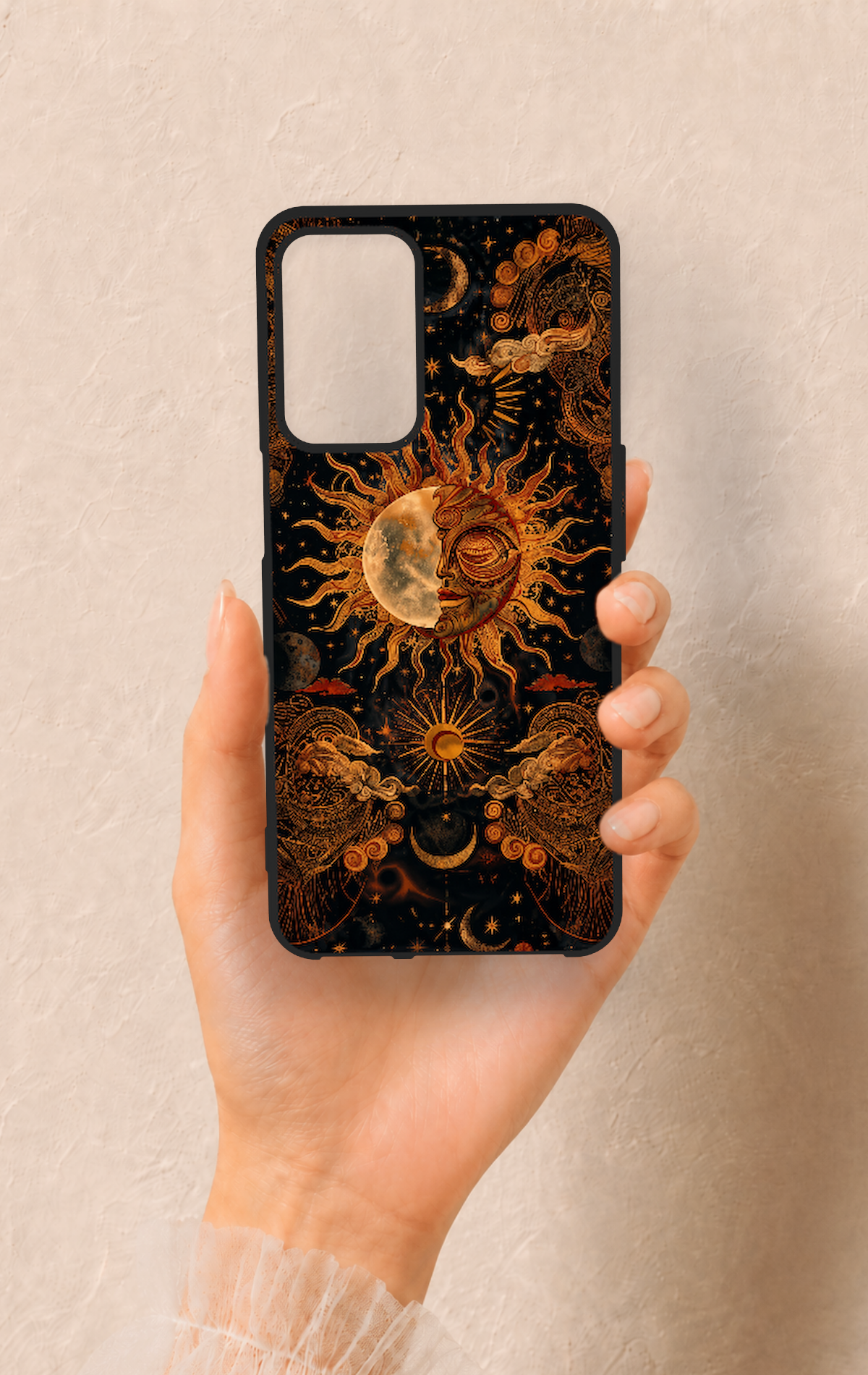 Oppo A16 Uyumlu Mistik Güneş Desenli Silikon Kılıf