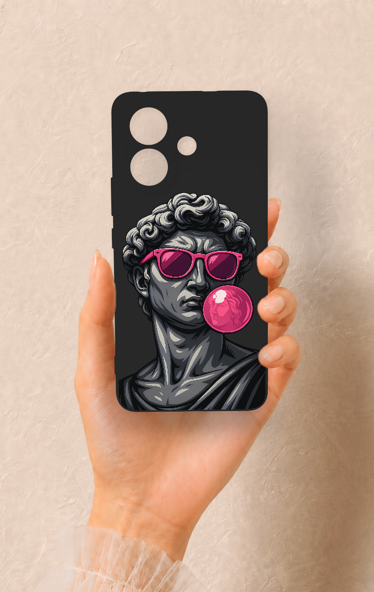 Vivo V60 Lite Uyumlu Pop David Desenli Silikon Kılıf