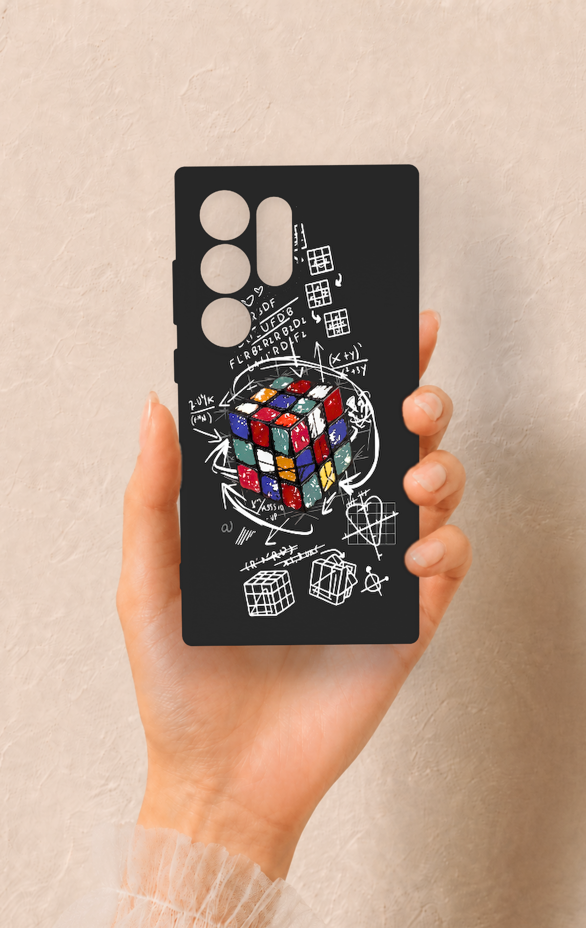 Samsung S24 Ultra Uyumlu Rubik Küb Desenli Silikon Kılıf