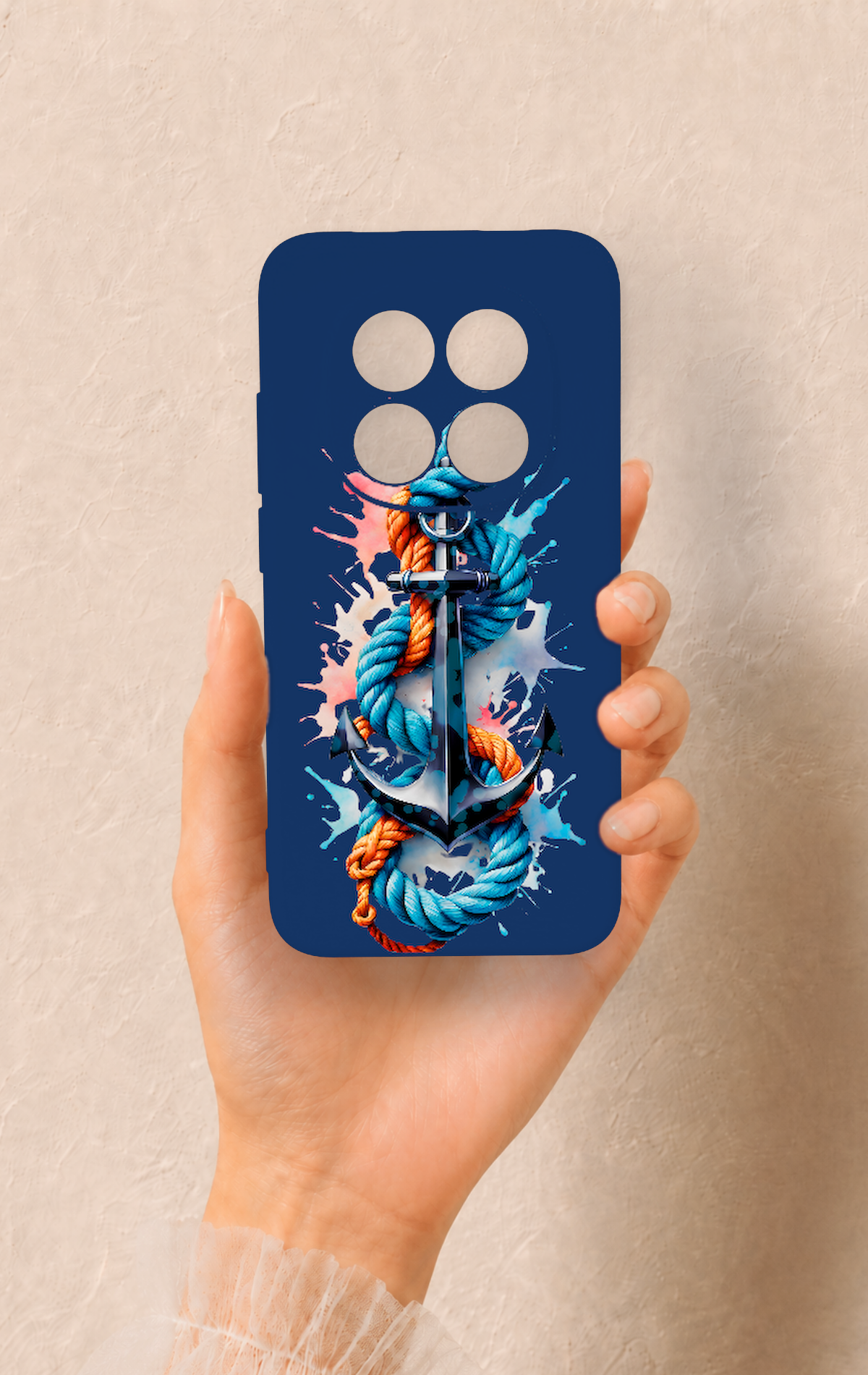 Redmi Note 15 Pro 5G Uyumlu Anchor Desenli Silikon Kılıf