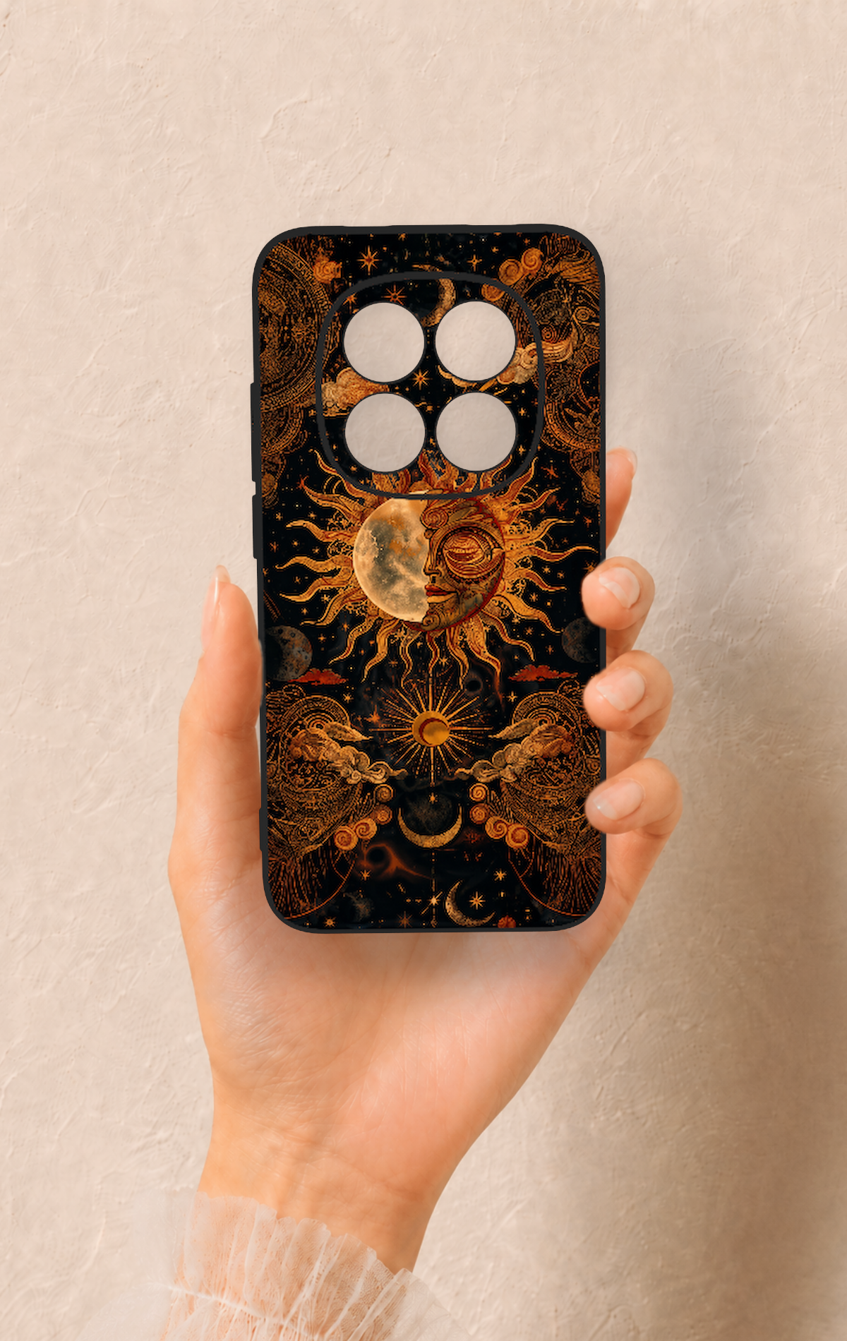 Redmi Note 15 Pro 5G Uyumlu Mistik Güneş Desenli Silikon Kılıf