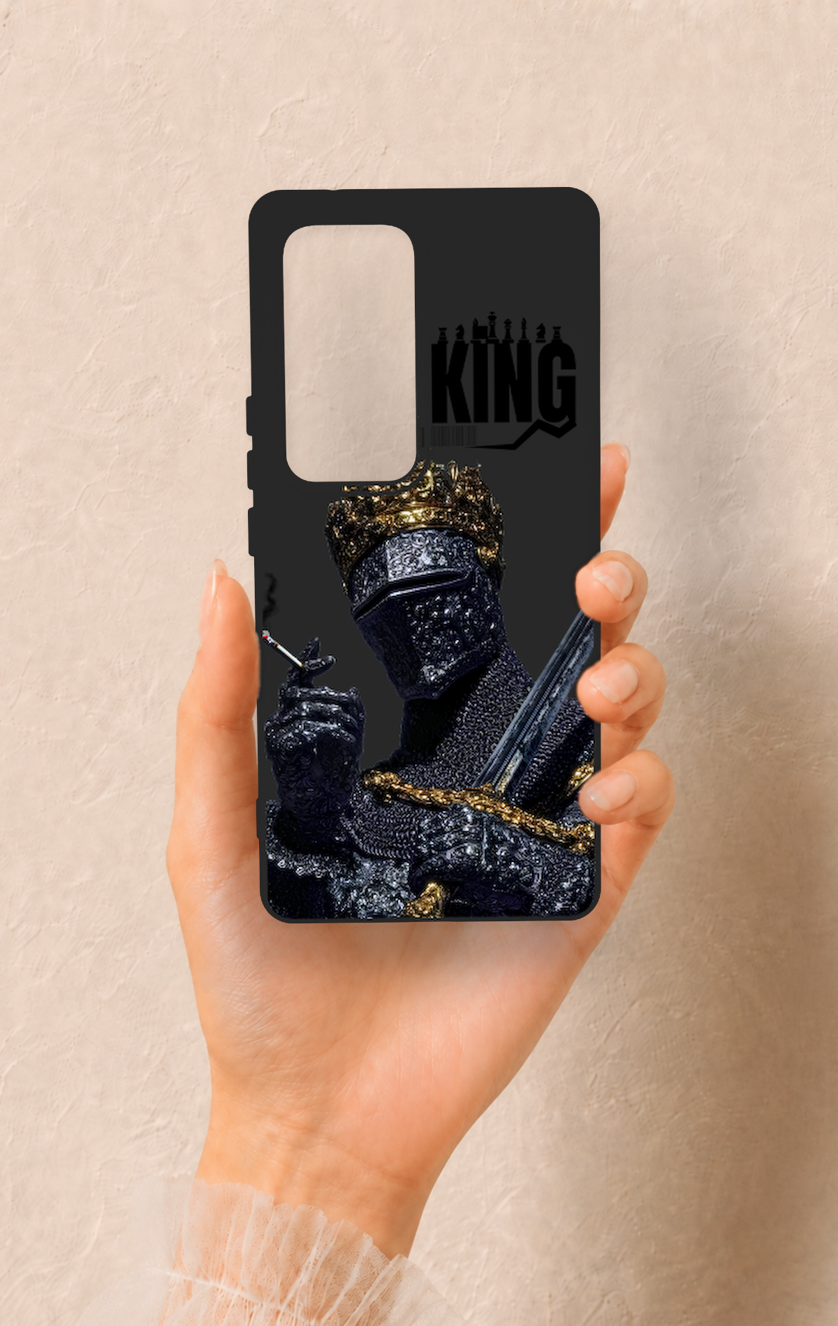 Vivo V30 Uyumlu King Desenli Silikon Kılıf