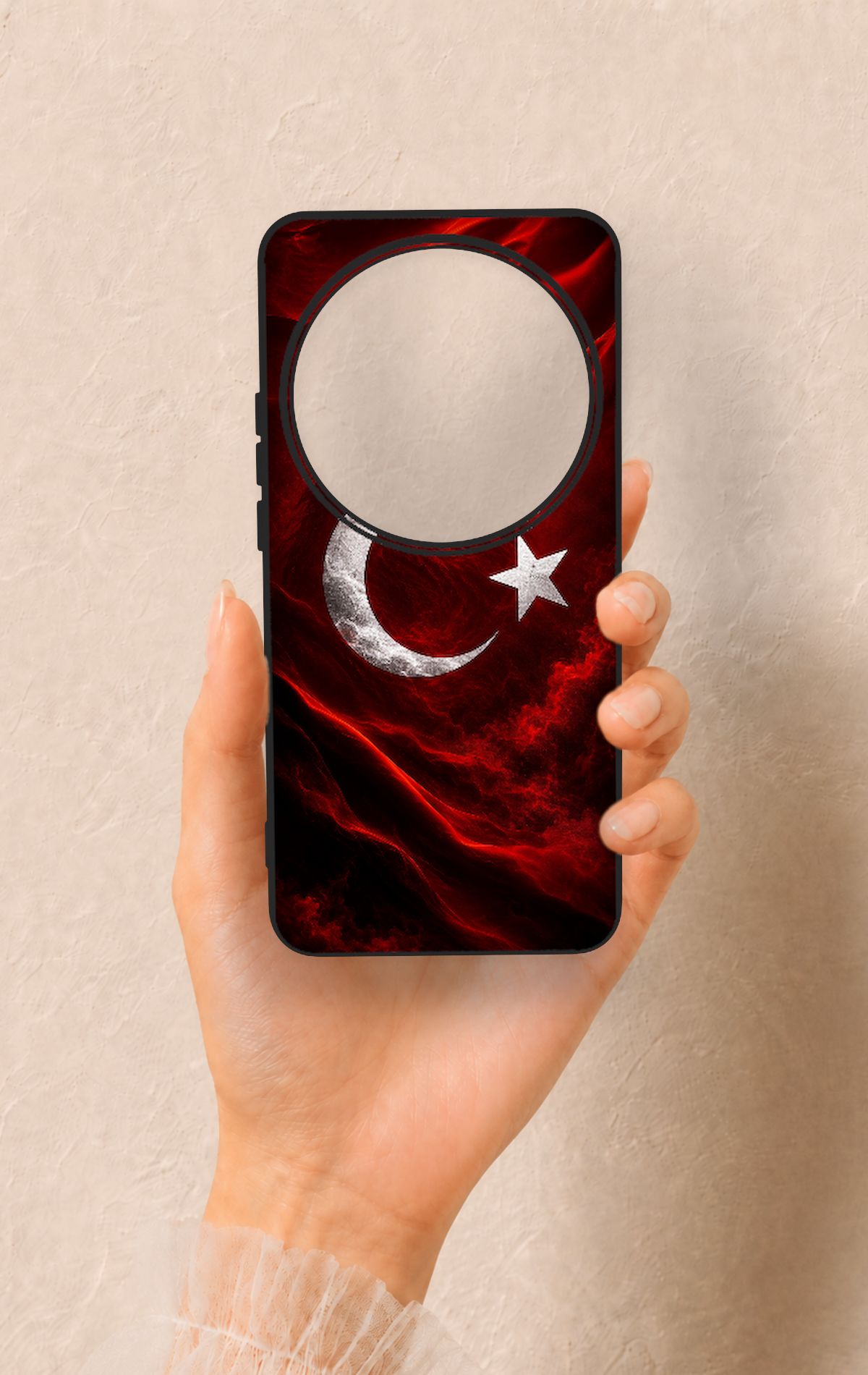Xiomi Mi 15 Ultra Uyumlu Kurt Türk Bayrağı Desenli Silikon Kılıf