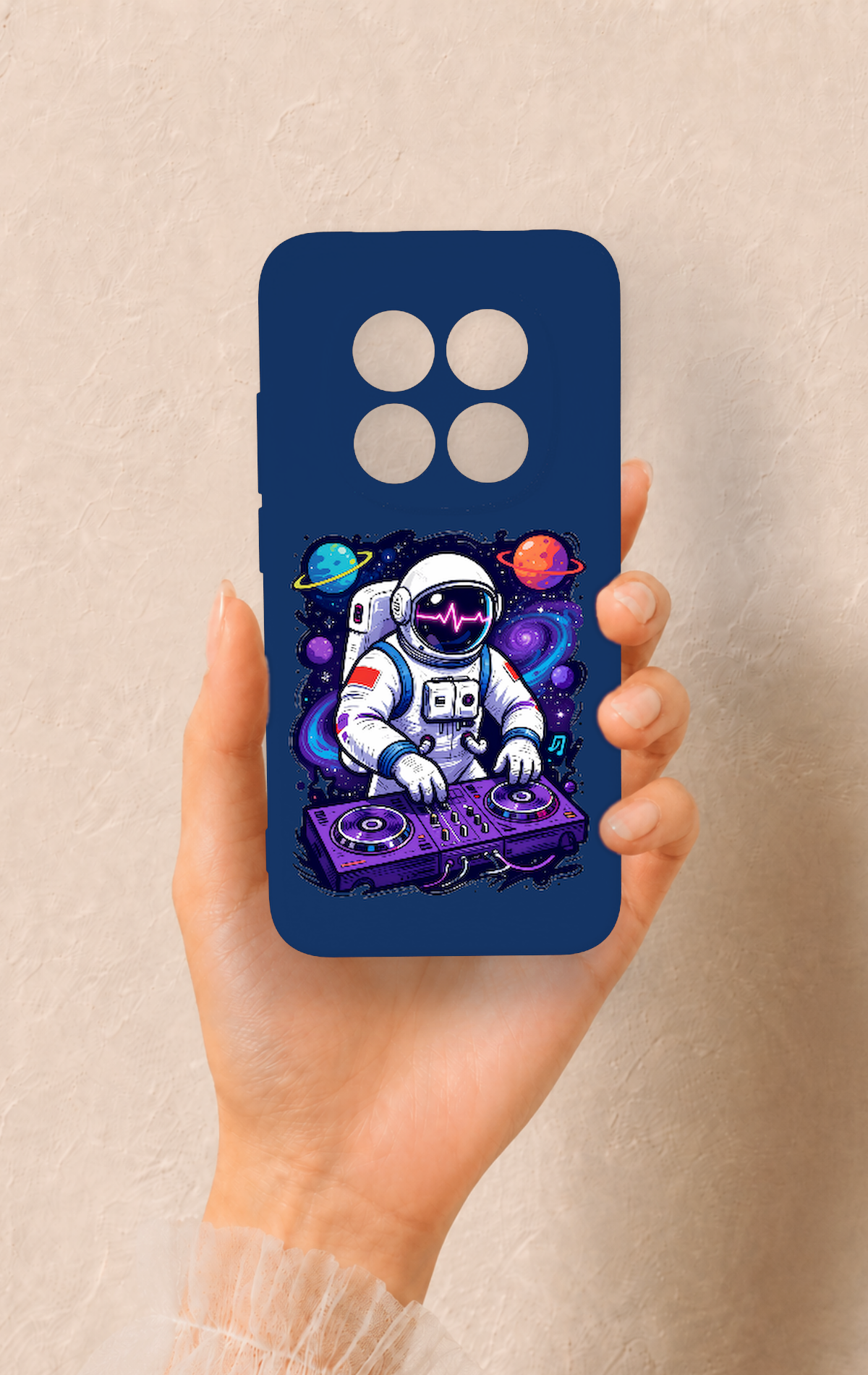 Redmi Note 15 Pro 5G Uyumlu Astronot DJ Desenli Silikon Kılıf