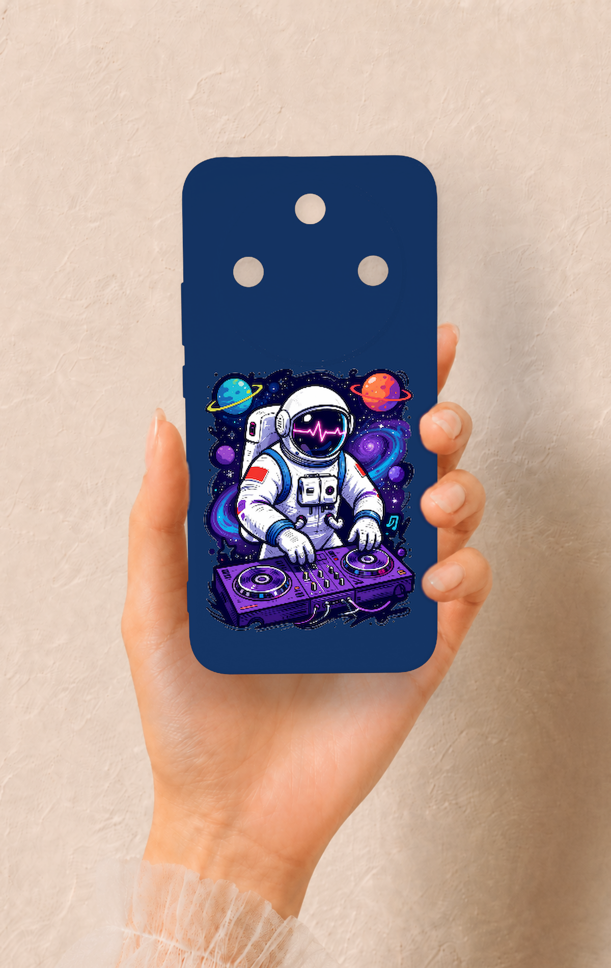 Honor Magic 8 Lite Uyumlu Astronot DJ Desenli Silikon Kılıf