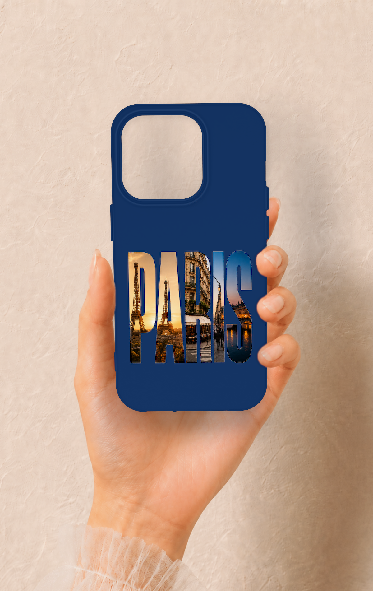 iPhone 14 Pro Uyumlu Paris Desenli Silikon Kılıf
