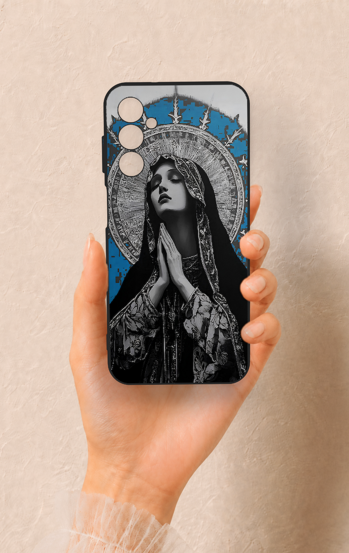 Samsung M14 Uyumlu Rahibe Desenli Silikon Kılıf