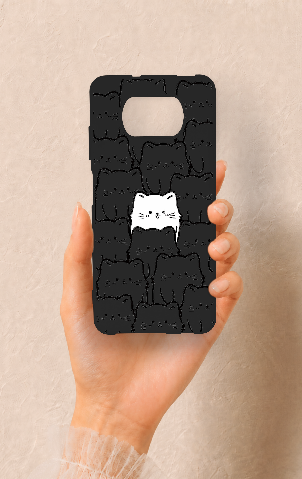 Poco X3 Uyumlu Many Cats Desenli Silikon Kılıf