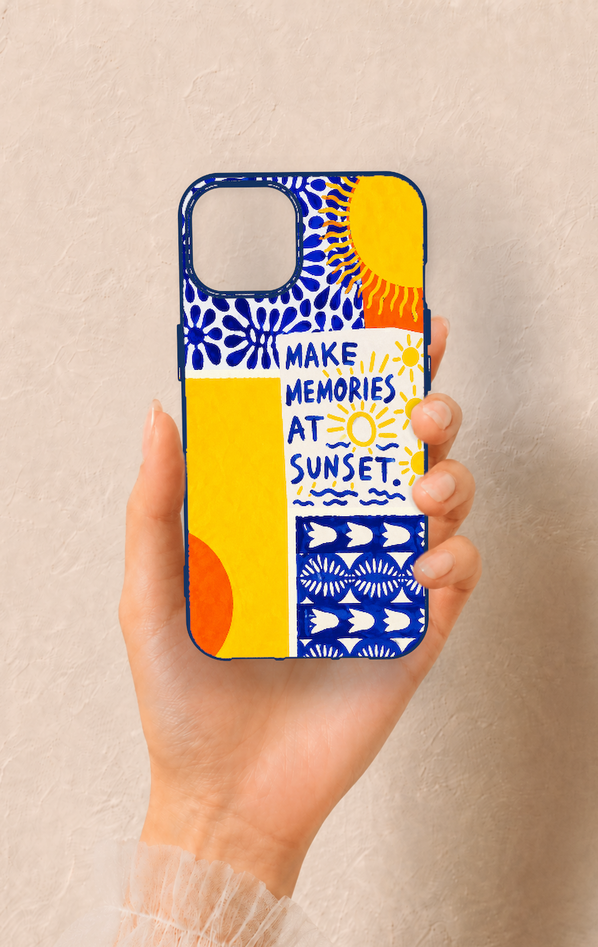 iPhone 14 Uyumlu Sunset Desenli Silikon Kılıf