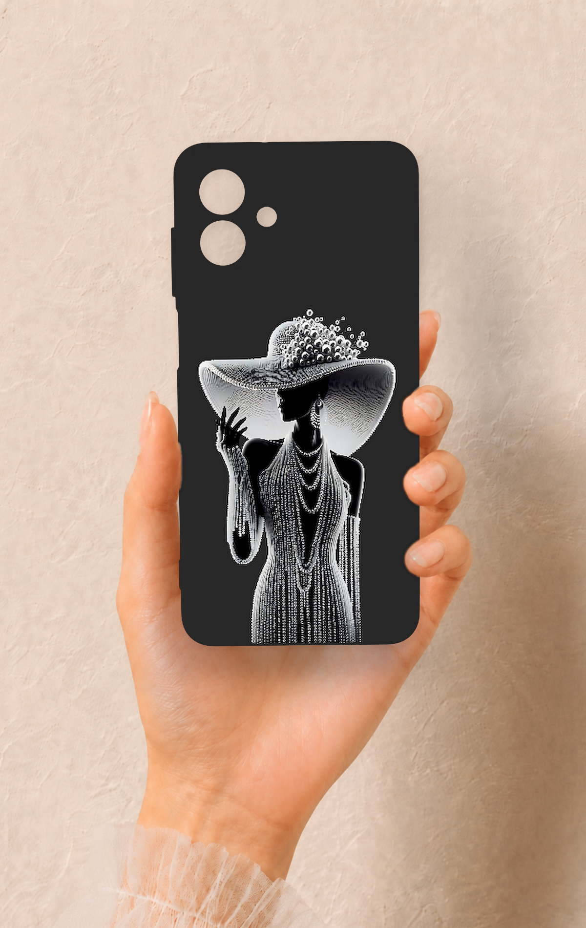 Samsung A07 Uyumlu Lady Desenli Silikon Kılıf