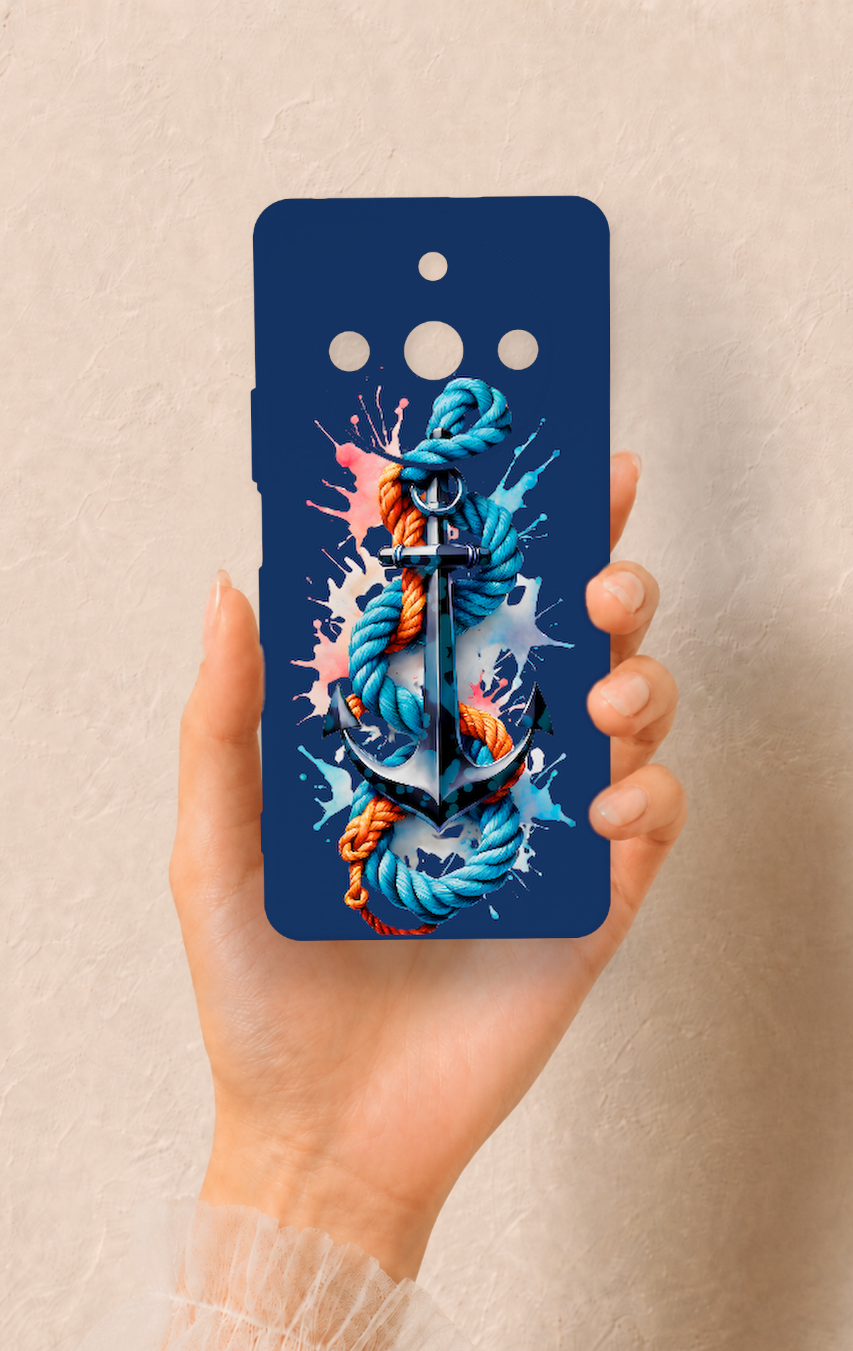 Realme 11 Pro Uyumlu Anchor Desenli Silikon Kılıf