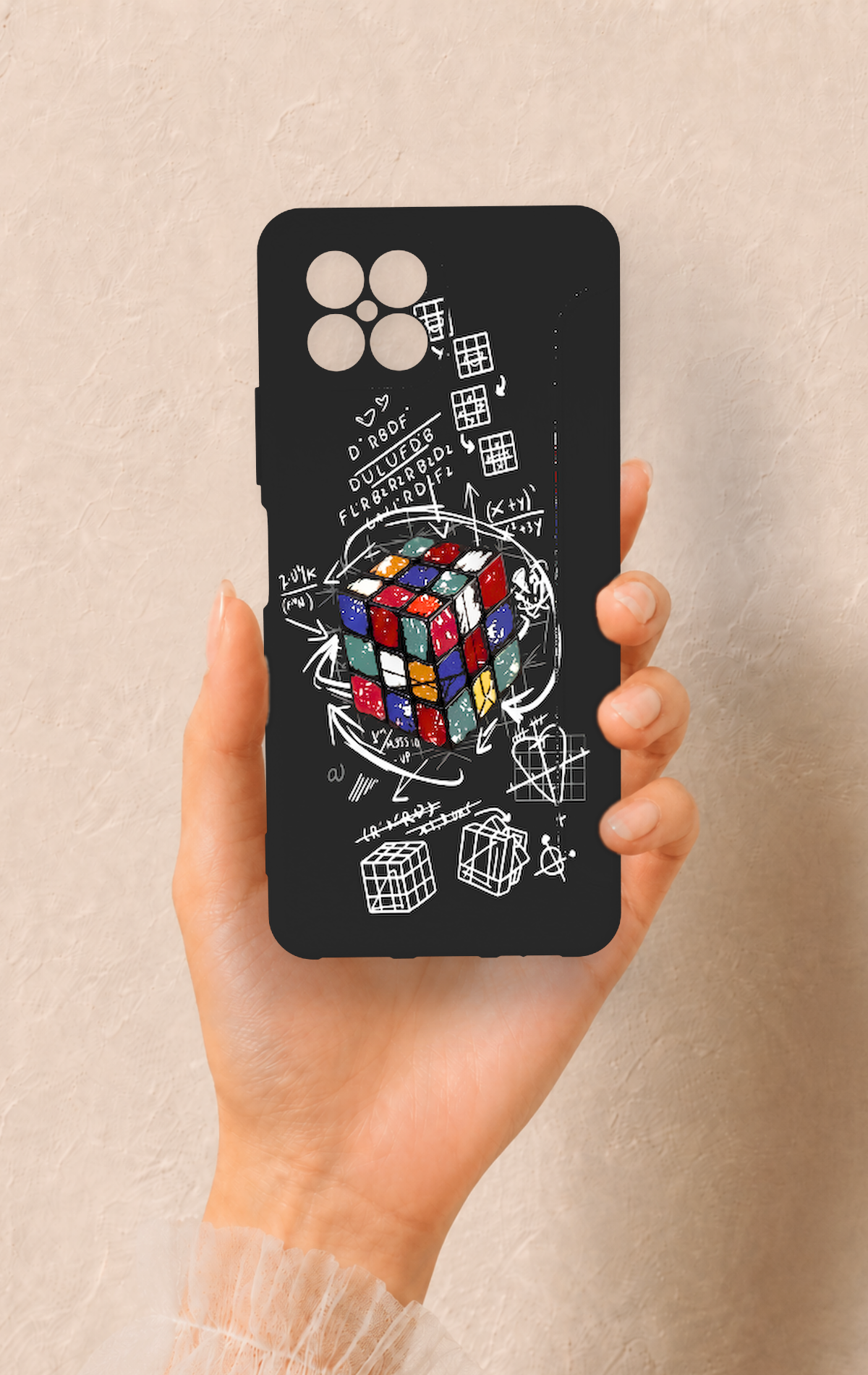 Omix X600 Uyumlu Rubik Küb Desenli Silikon Kılıf
