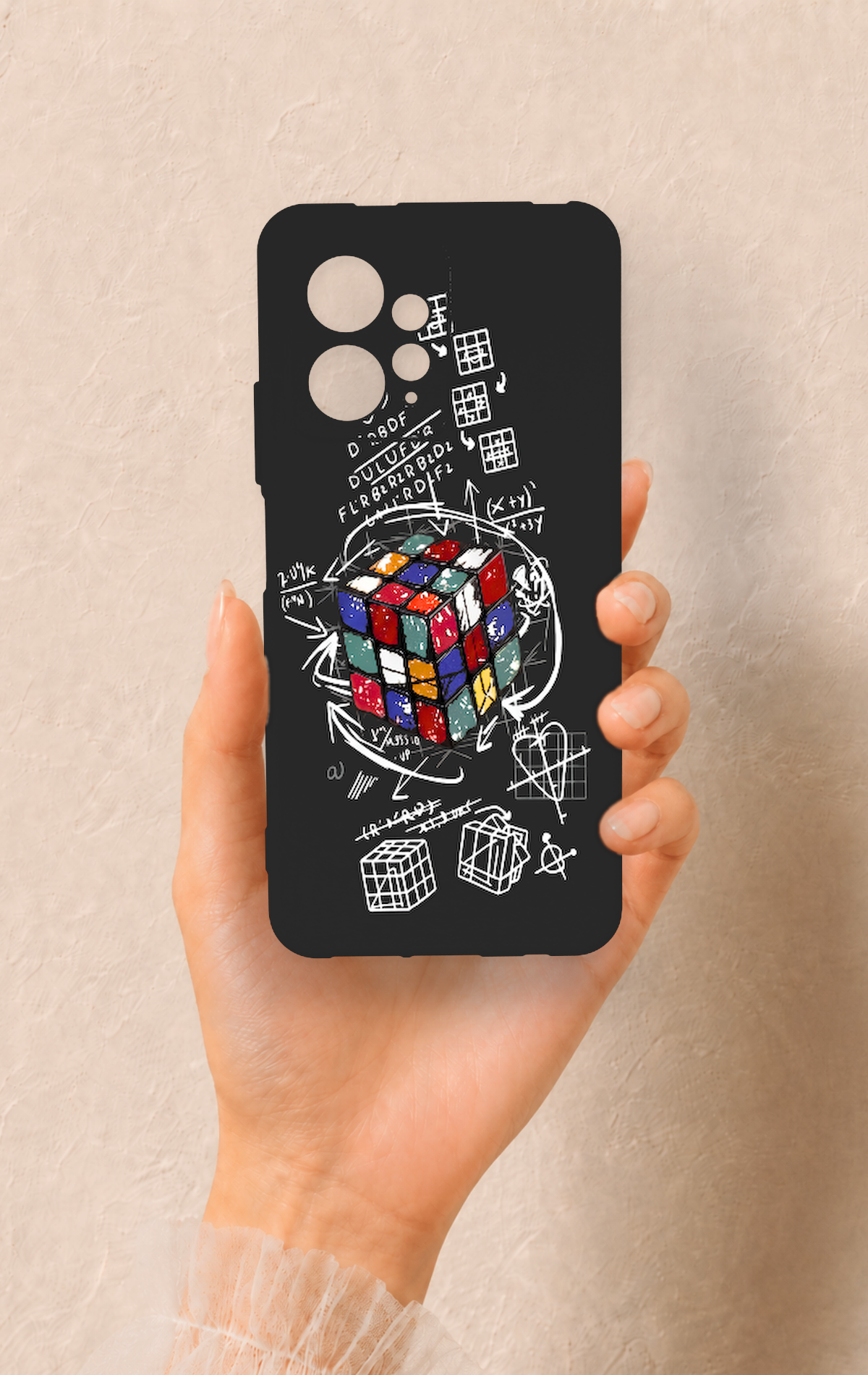 Redmi Note 12 4G Uyumlu Rubik Küb Desenli Silikon Kılıf
