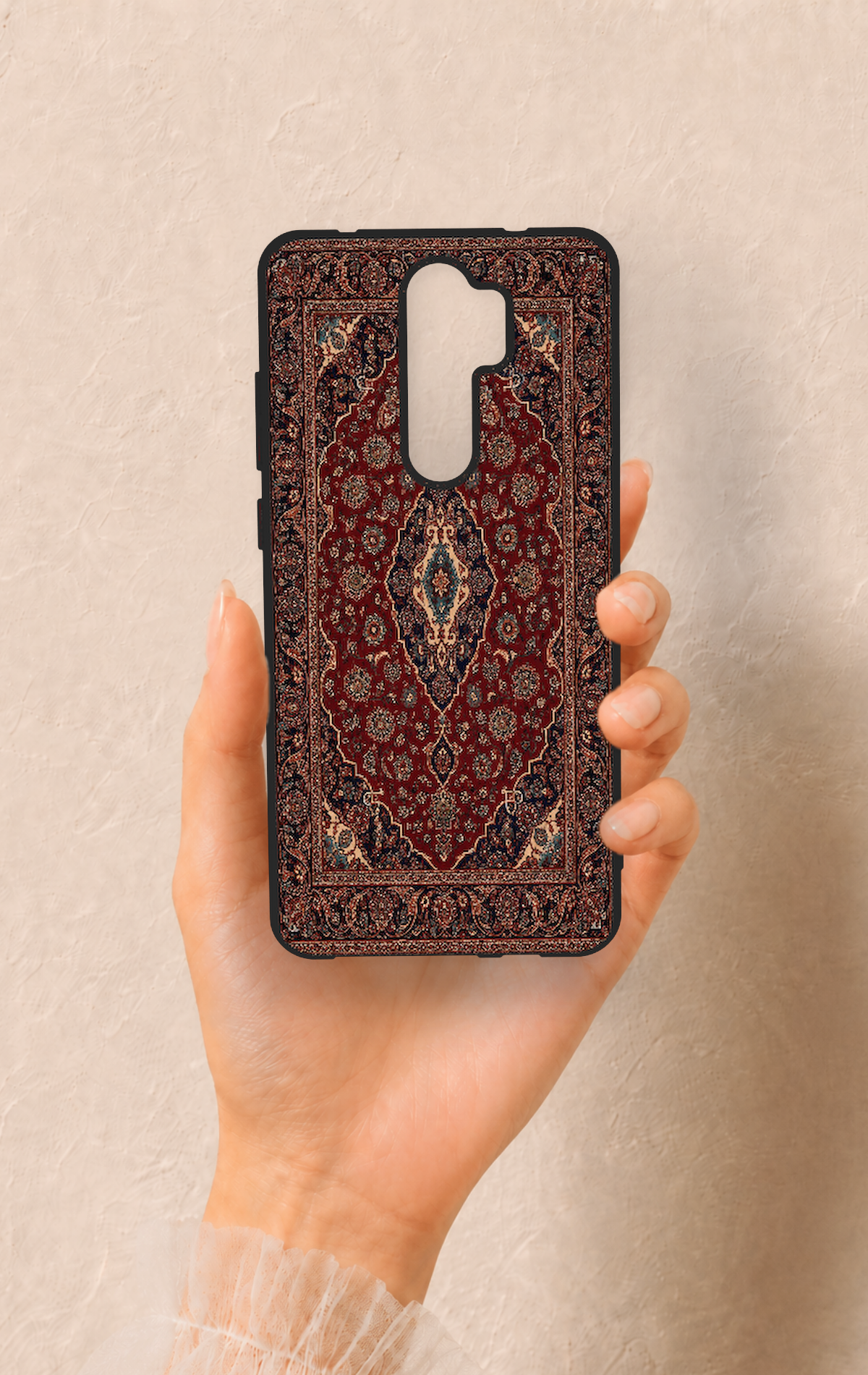 Redmi Note 8 Pro Uyumlu Acem Halı Desenli Silikon Kılıf