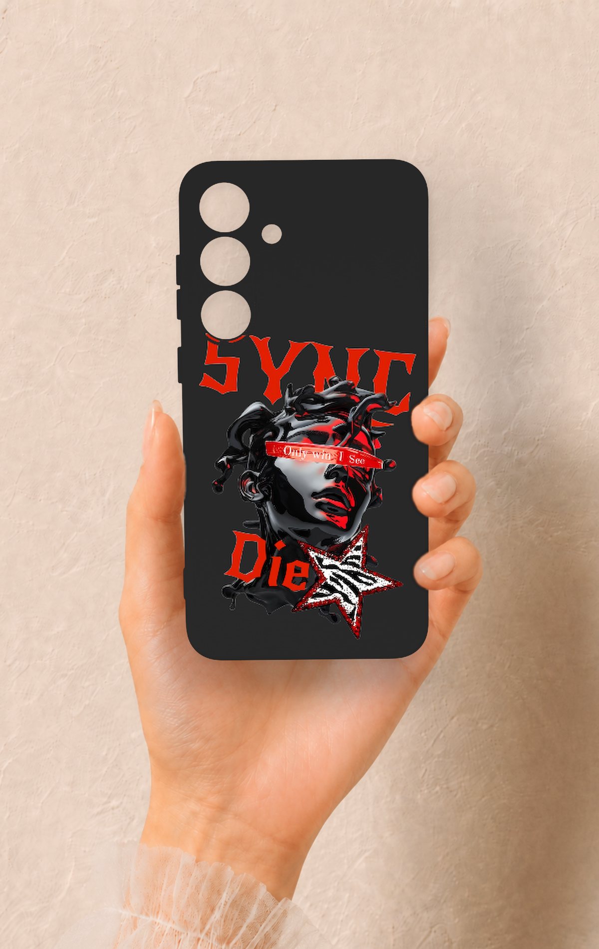 Samsung S25 Plus Uyumlu Sync Die Desenli Silikon Kılıf