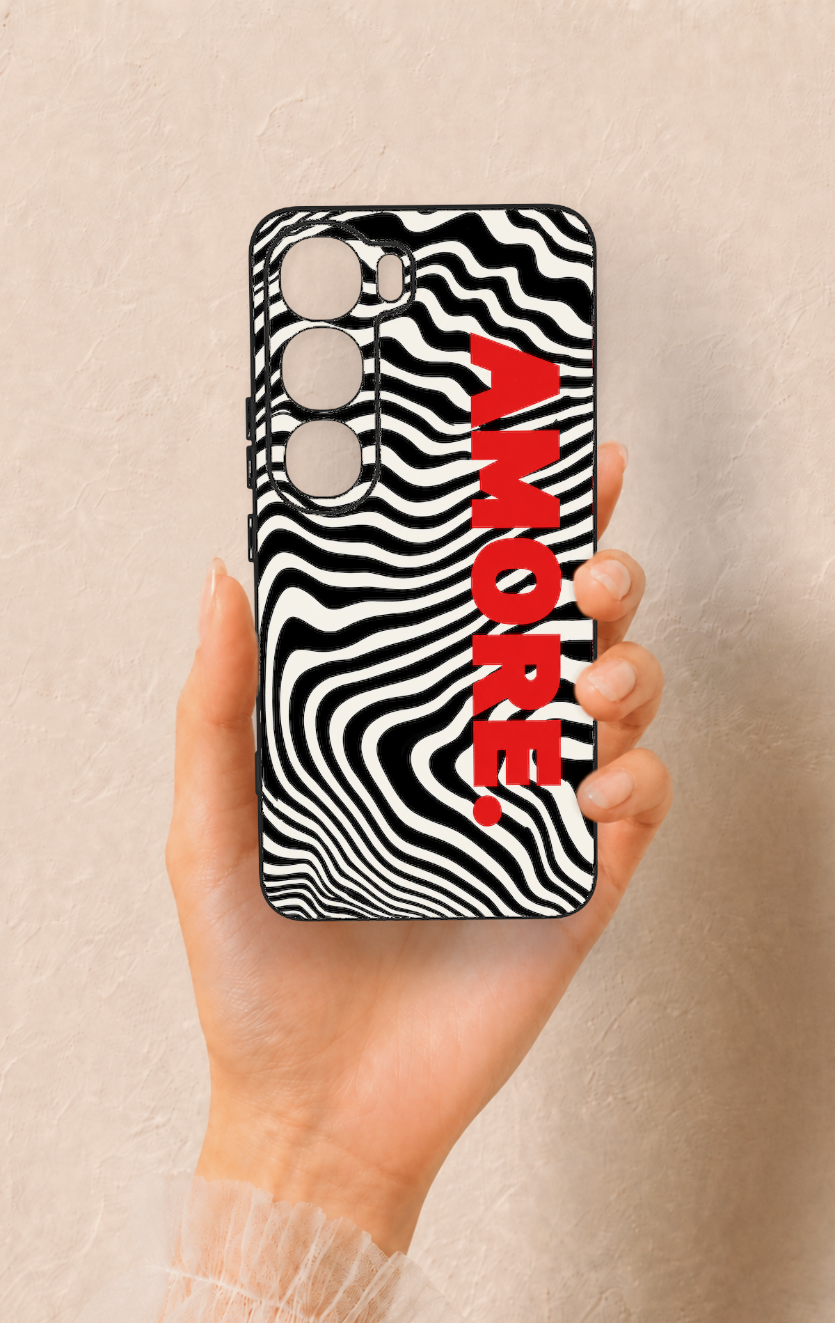 Vivo V40 Lite 5G Uyumlu Zebra Amore Desenli Silikon Kılıf