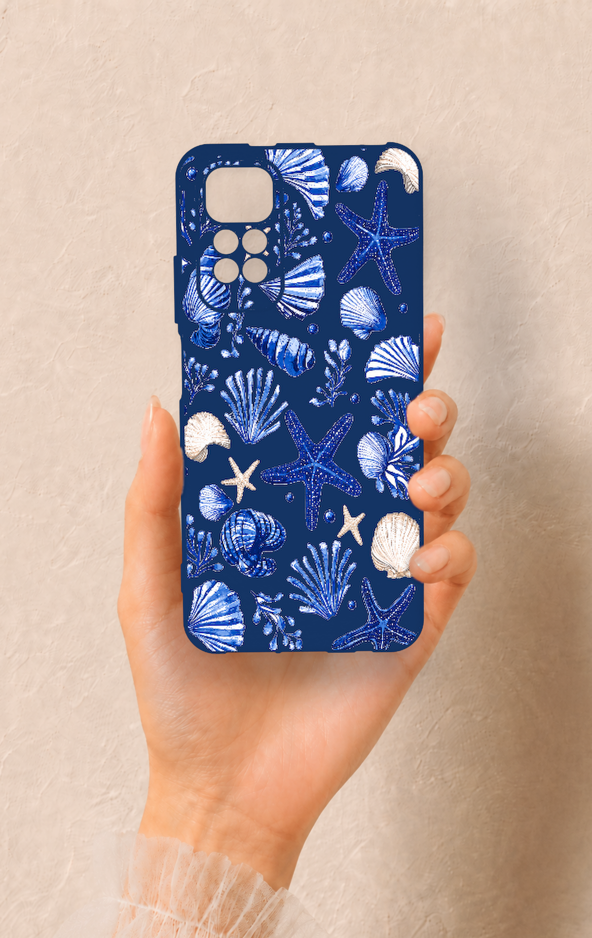 Redmi Note 11S Uyumlu Deniz Kabuğu Desenli Silikon Kılıf