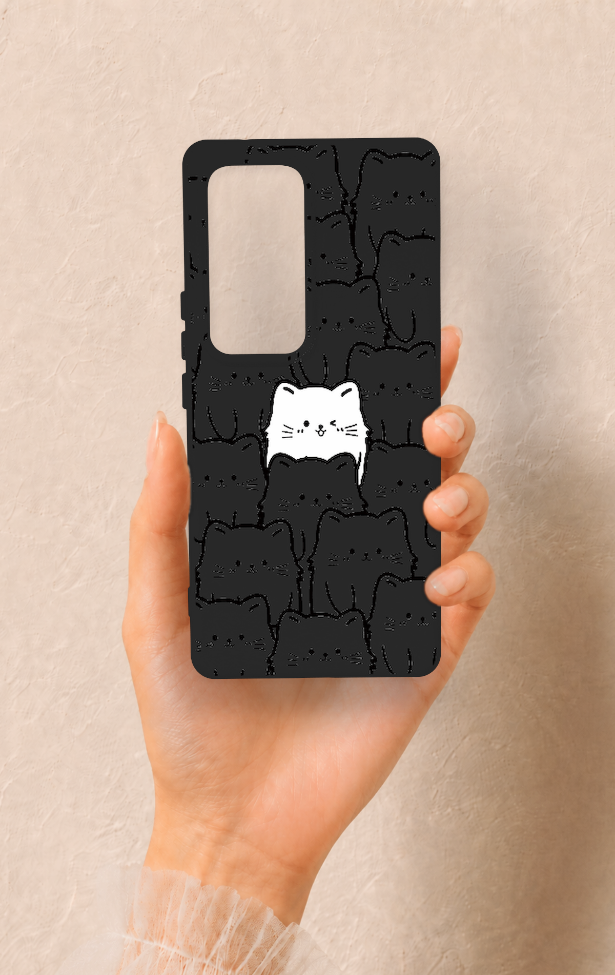 Vivo V30 Uyumlu Many Cats Desenli Silikon Kılıf
