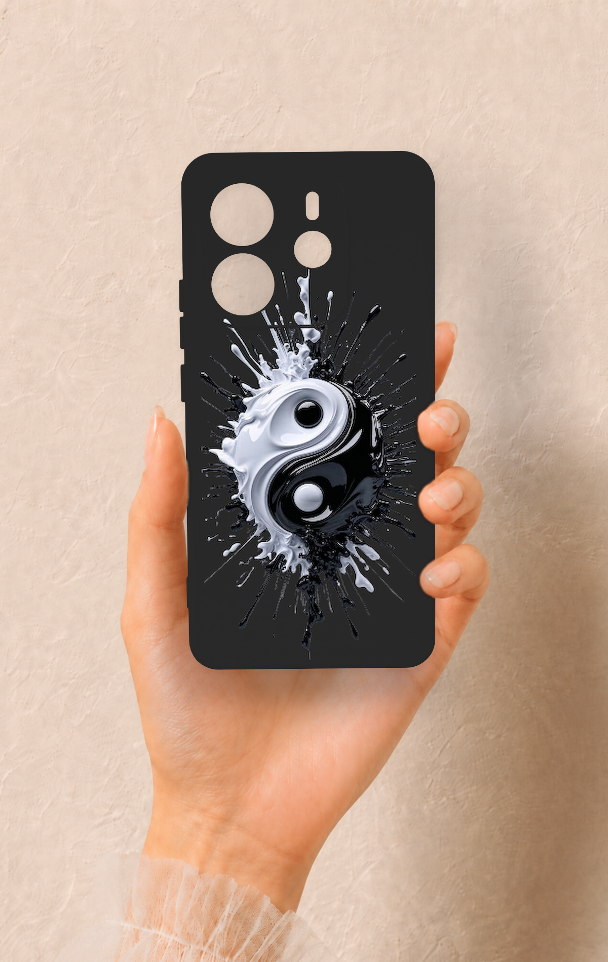 Redmi Note 14 4G Uyumlu İyi ve Kötü Desenli Silikon Kılıf