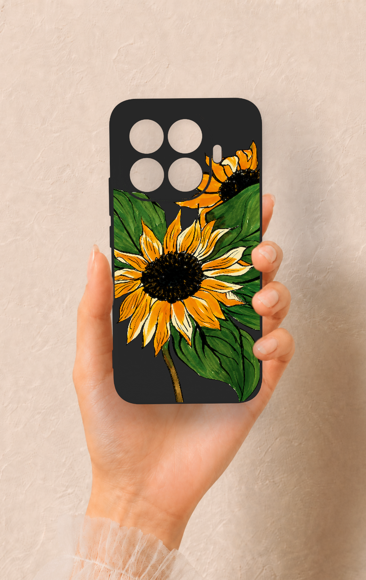 Mi 15T PRO Uyumlu Ay Çiçeği Desenli Silikon Kılıf