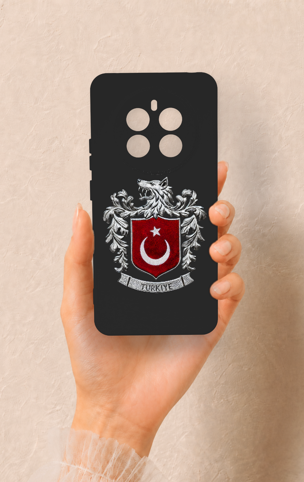 Realme 12 4G Uyumlu Türk Arma Desenli Silikon Kılıf