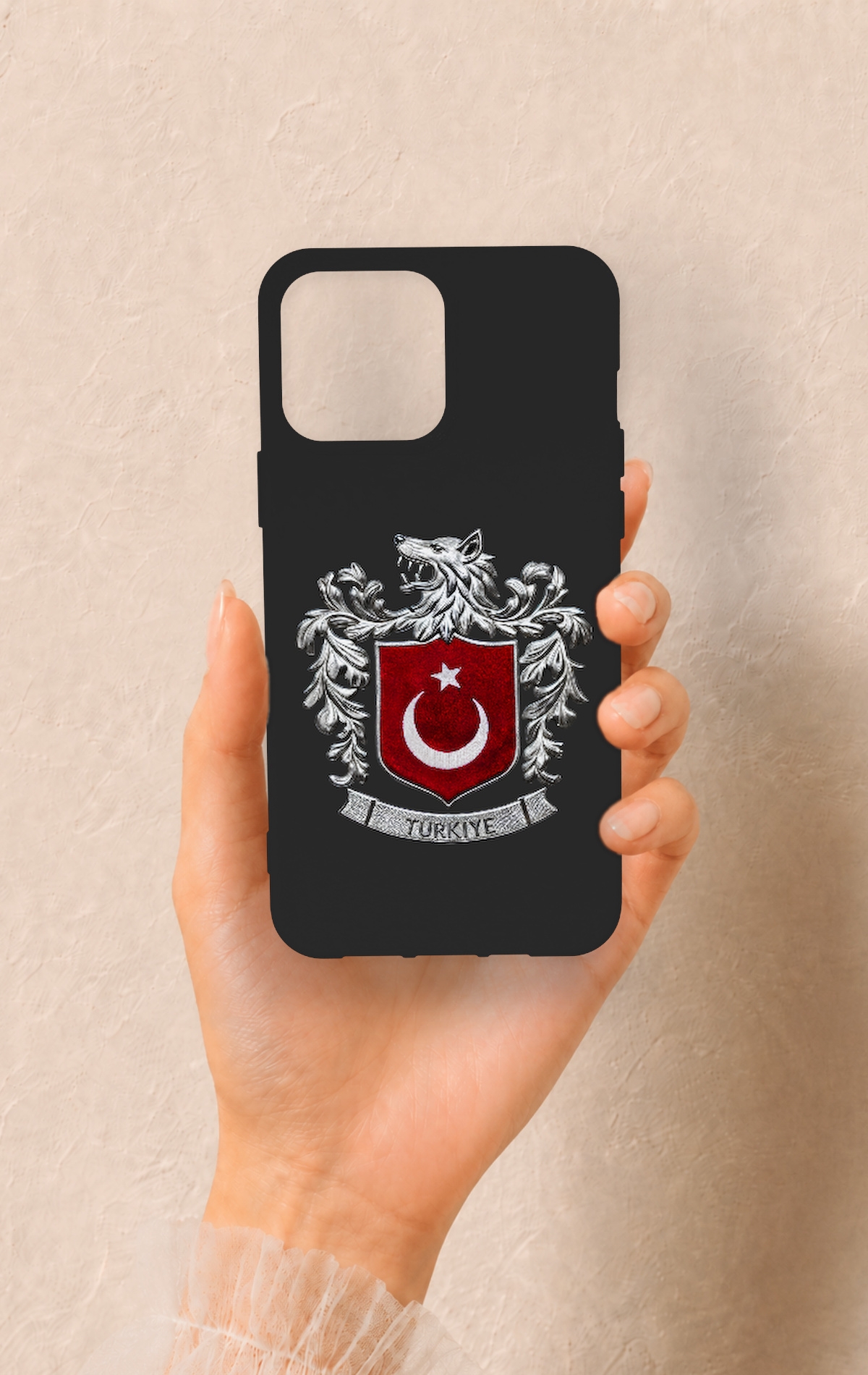 iPhone 13 Pro Max Uyumlu Türk Arma Desenli Silikon Kılıf
