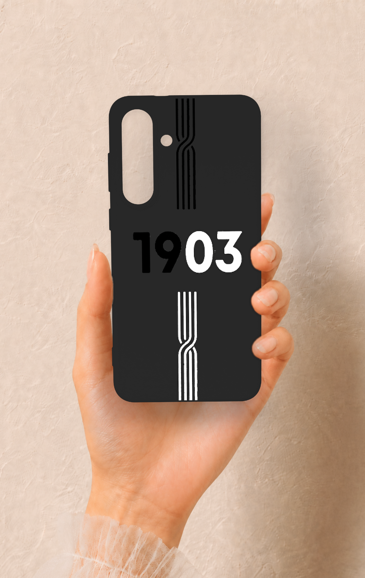 Samsung S25Fe Uyumlu 1903 Kemer Desenli Silikon Kılıf