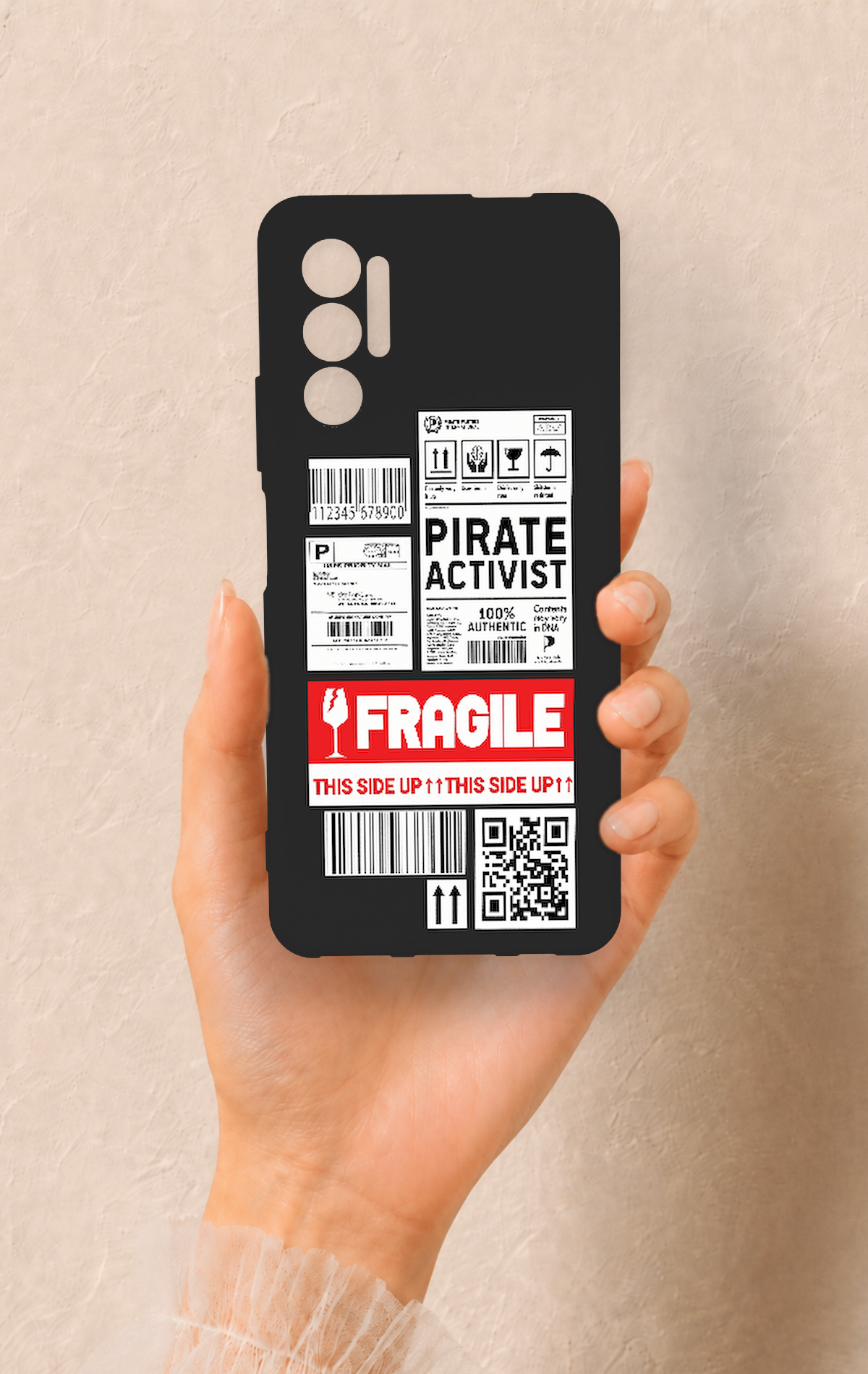 Tecno Pova 3 Uyumlu Fragile Desenli Silikon Kılıf