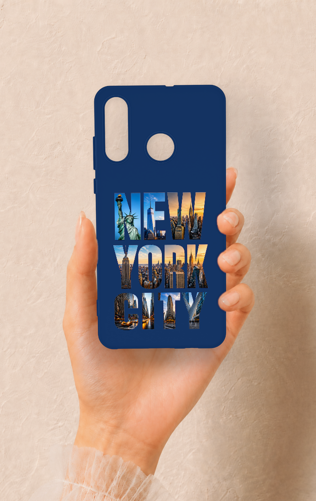 Huawei P30 Lite Uyumlu New York City Desenli Silikon Kılıf