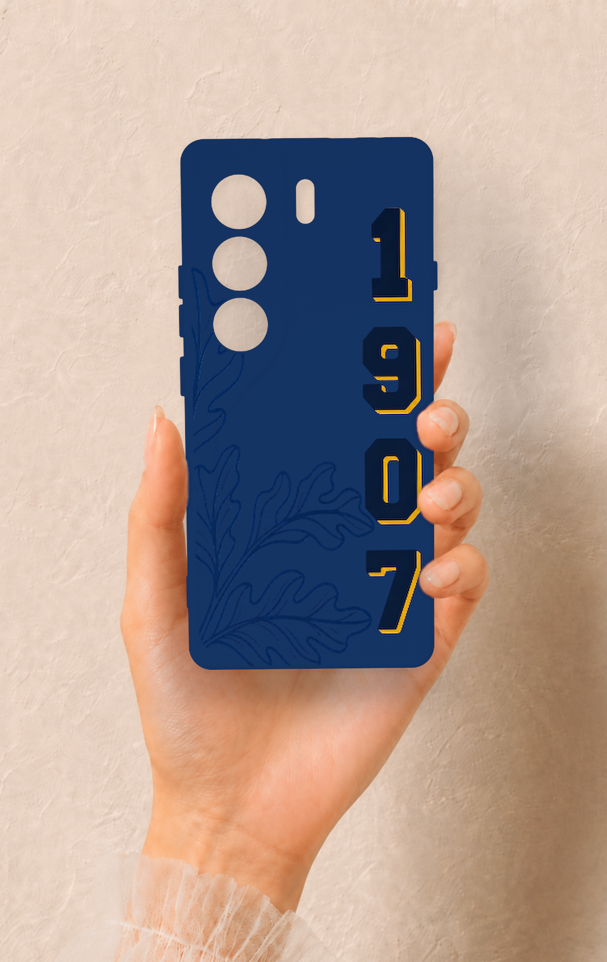 Tecno Camon 40 4G Uyumlu 1907 Palamut Desenli Silikon Kılıf