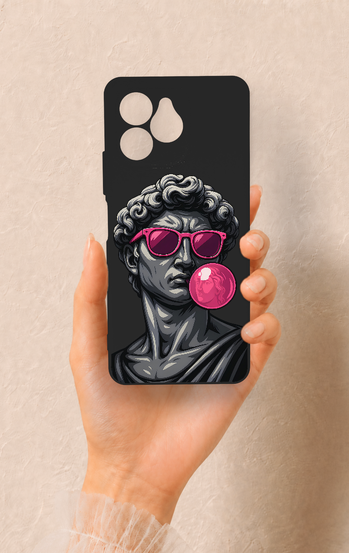 Omix x6 Uyumlu Pop David Desenli Silikon Kılıf