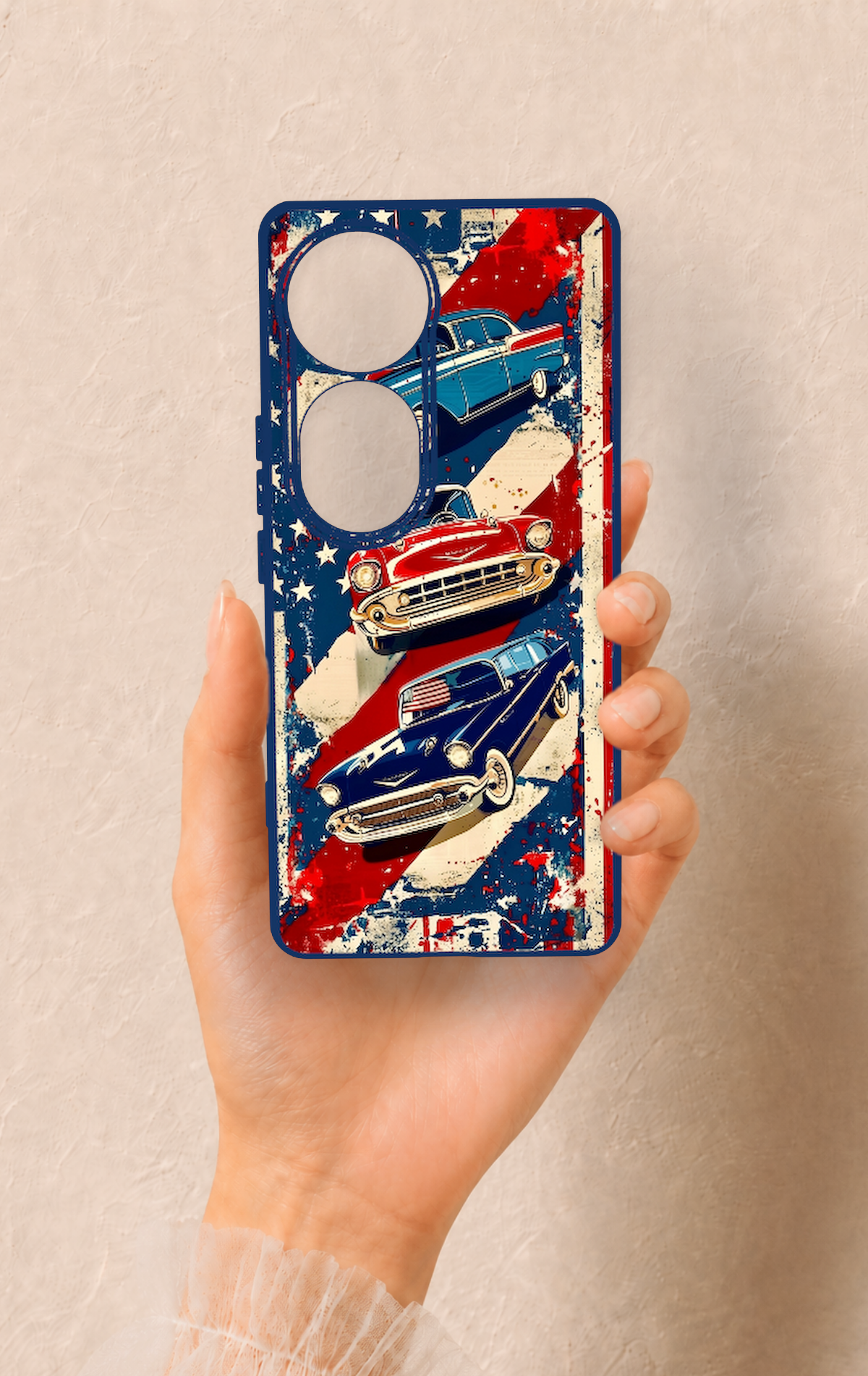 Vivo V40 Uyumlu Amerikan Chevrolet Desenli Silikon Kılıf