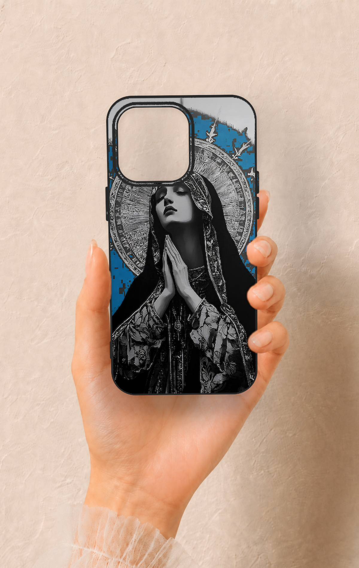 iPhone 15 Pro Max Uyumlu Rahibe Desenli Silikon Kılıf