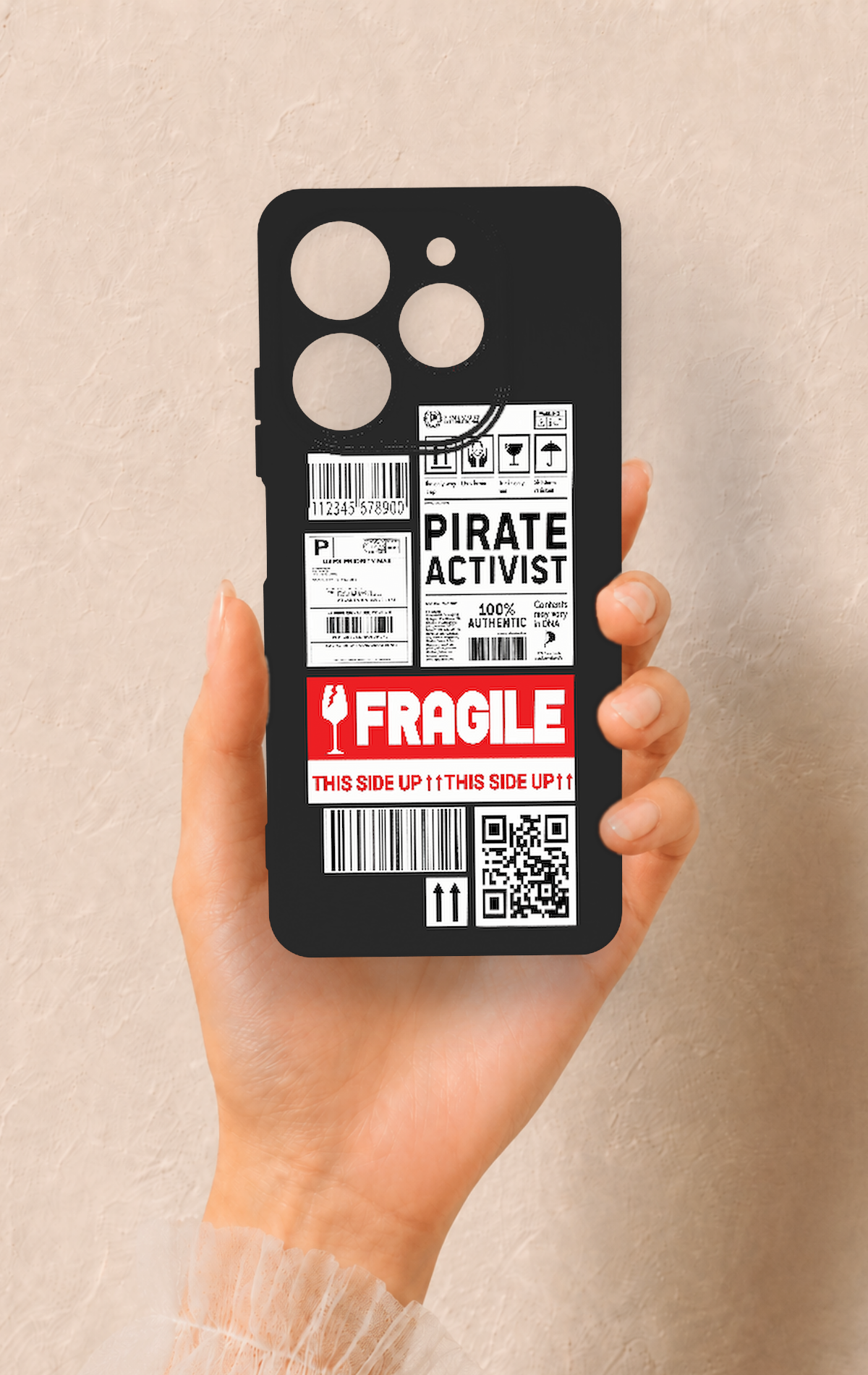Tecno Spark 10 Pro Uyumlu Fragile Desenli Silikon Kılıf