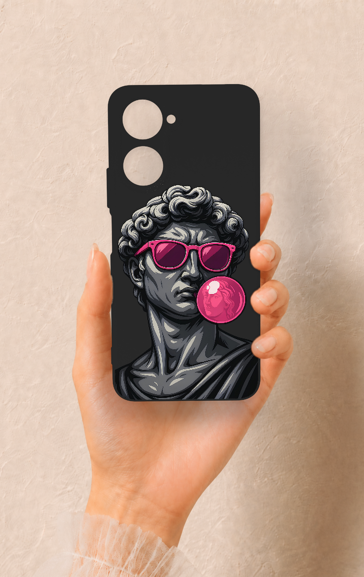 Vivo Y18 Uyumlu Pop David Desenli Silikon Kılıf