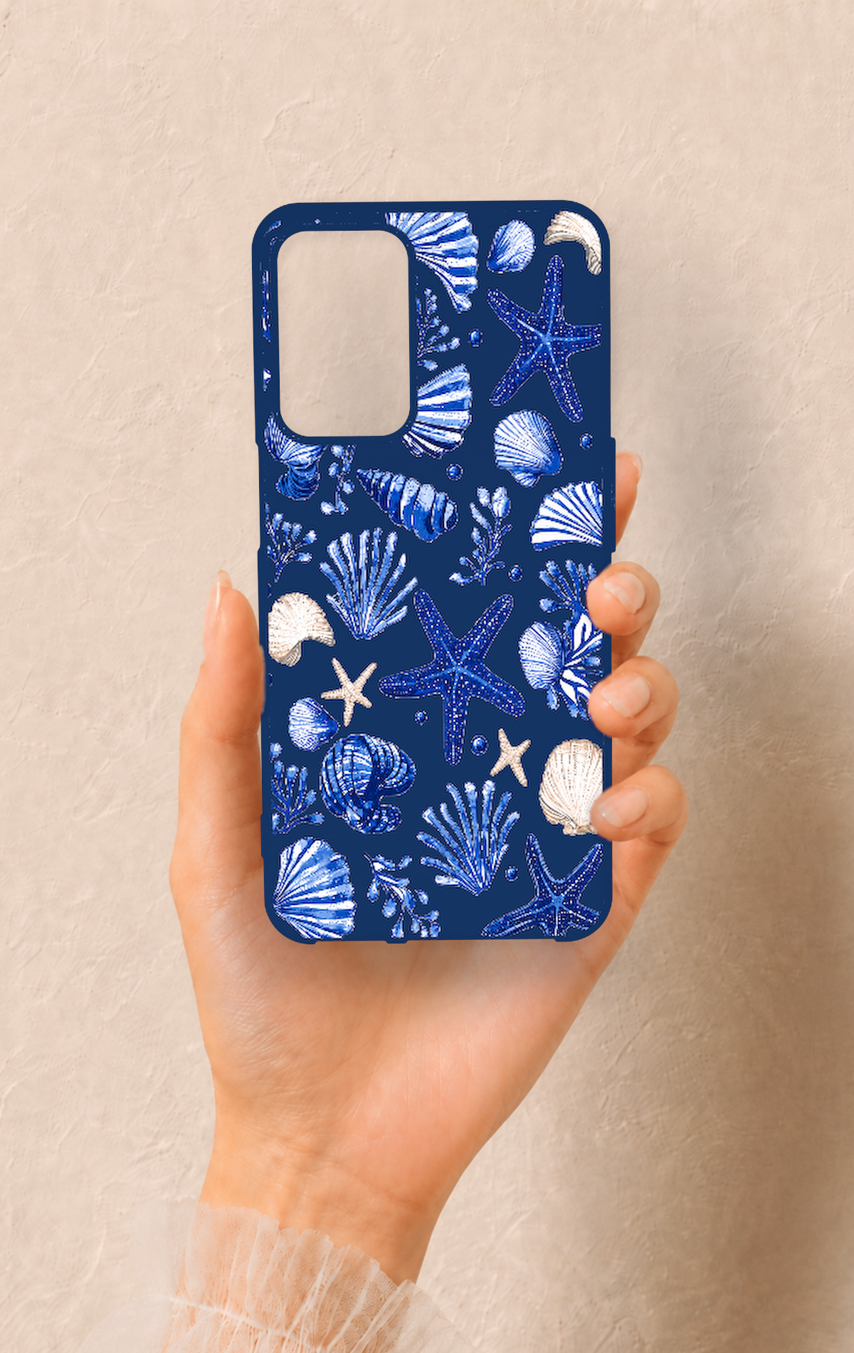 Oppo A16 Uyumlu Deniz Kabuğu Desenli Silikon Kılıf