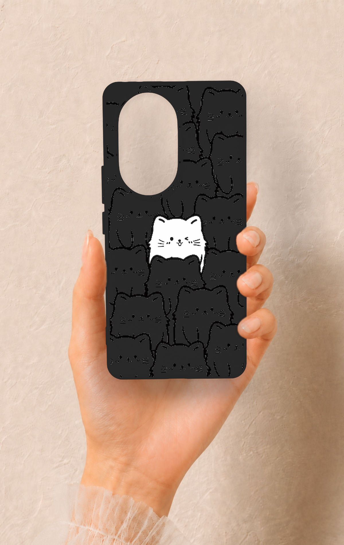 Honor 200 Pro 5G Uyumlu Many Cats Desenli Silikon Kılıf
