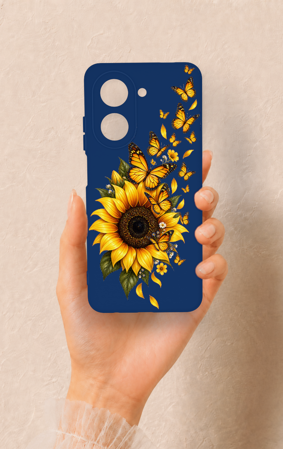 Redmi A5 Uyumlu Ayçiçeği Desenli Silikon Kılıf