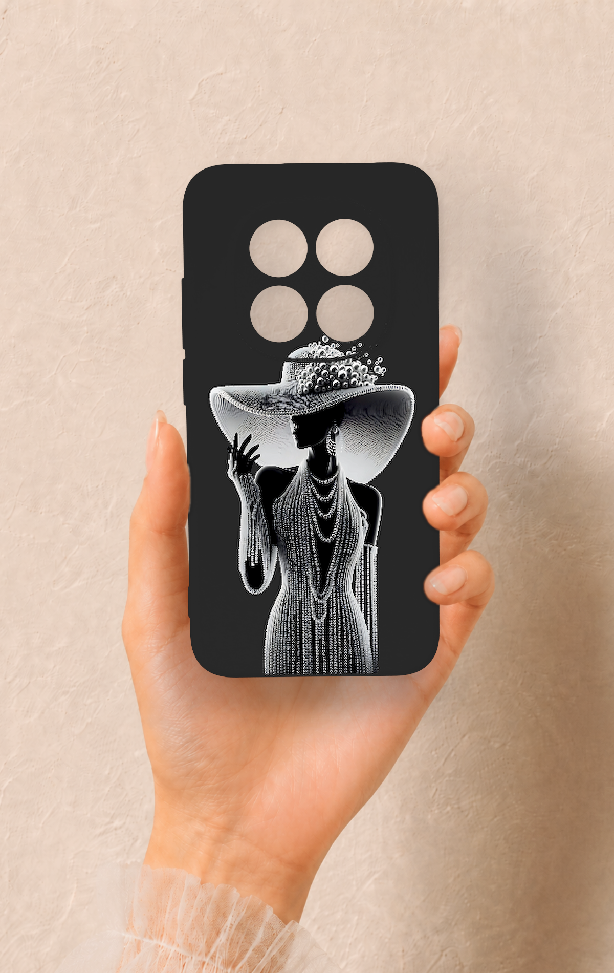 Redmi Note 15 Pro 5G Uyumlu Lady Desenli Silikon Kılıf