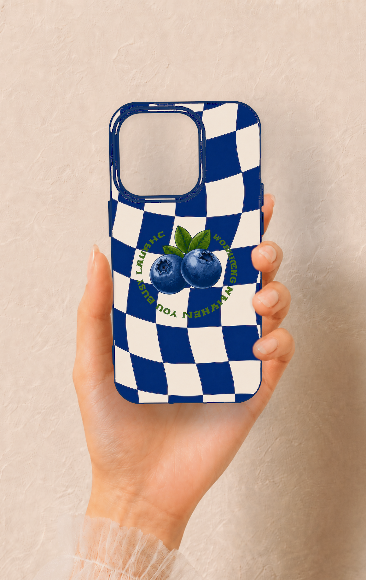 iPhone 14 Pro Uyumlu Yaban Mersini Desenli Silikon Kılıf