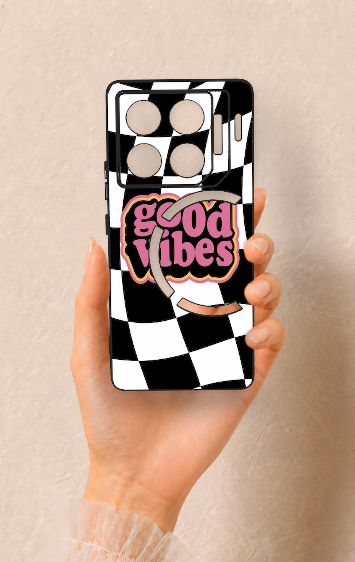 İnfinix Gt 20 Pro Uyumlu Black Good Vibes Desenli Silikon Kılıf