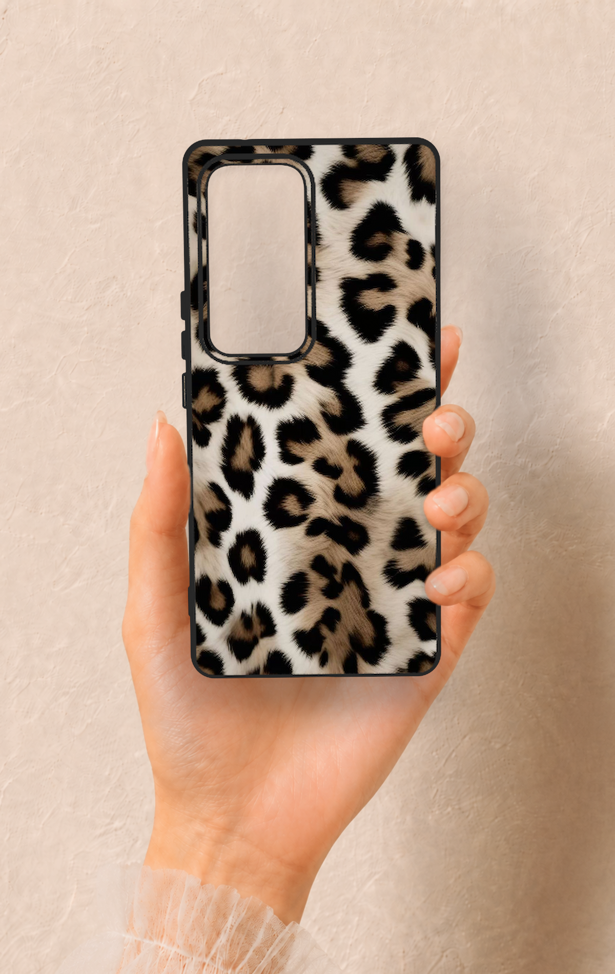 Vivo V30 Uyumlu Leopar Derisi Desenli Silikon Kılıf