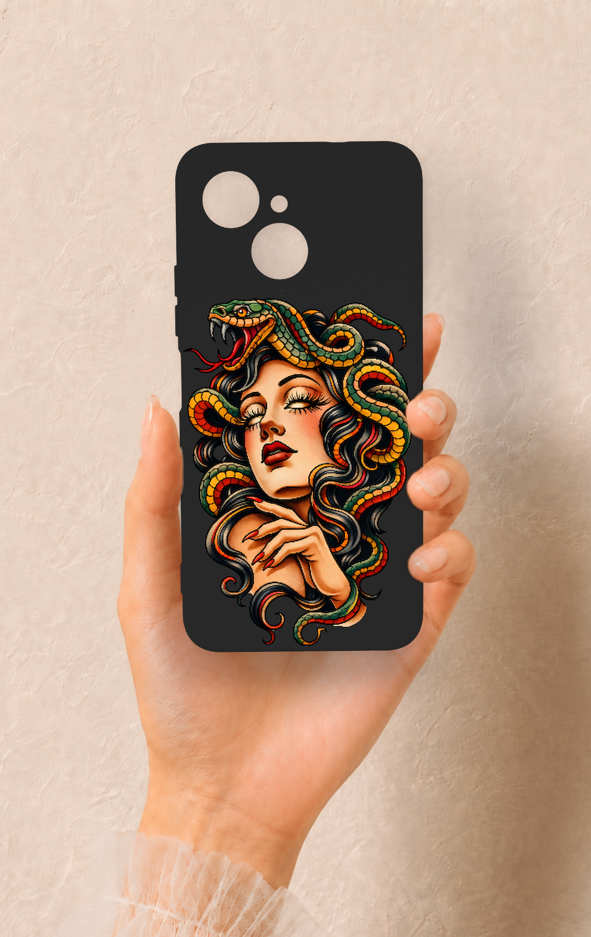 Tecno Spark 40C Uyumlu Medusa Desenli Silikon Kılıf