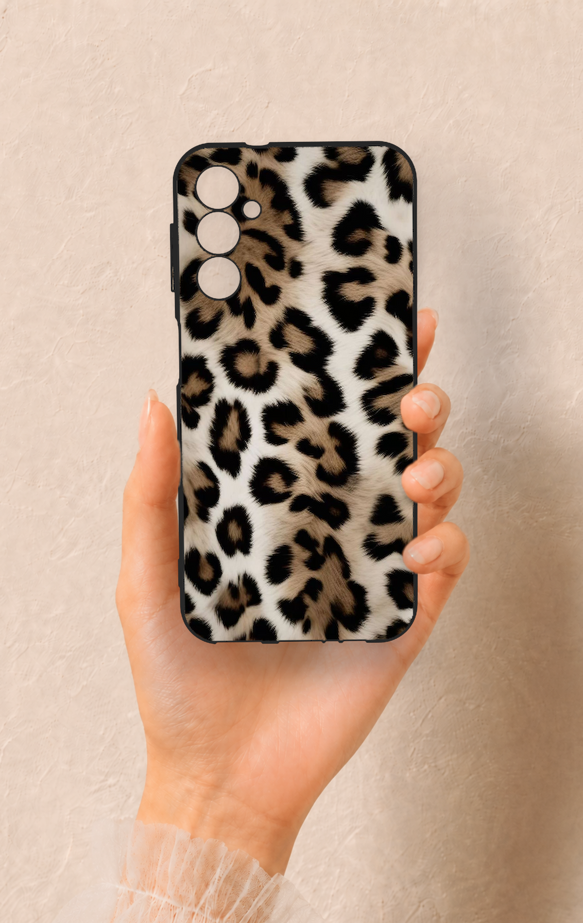 Samsung A14 Uyumlu Leopar Derisi Desenli Silikon Kılıf